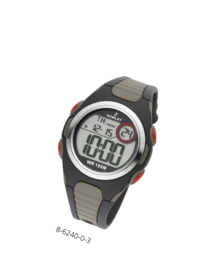 Nowley 8-6240-0-3 digitaal tiener horloge 38 mm 100 meter zwart/ grijs