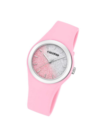 Calypso K5754/3 analoog tiener horloge 34 mm 50 meter roze
