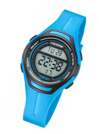 Calypso K5727/4 digitaal tiener horloge 34 mm 100 meter blauw/ zwart