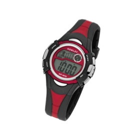 Nowley 8-6145-0-1 digitaal tiener horloge 36 mm 100 meter zwart/ rood