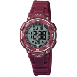 Q&Q M149J008 digitaal tiener horloge 36 mm 100 meter rood