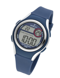 Nowley 8-6273-0-4 digitaal tiener horloge 36 mm 100 meter blauw/ grijs