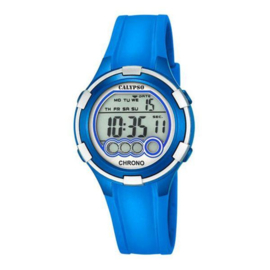 Calypso K5692/4 digitaal tiener horloge 38 mm 100 meter blauw/ grijs