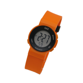 Q&Q L000J068 digitaal tiener horloge 38 mm 50 meter oranje/ zwart