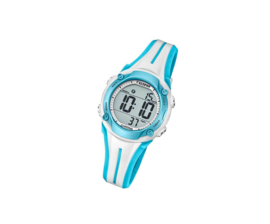 Calypso K5682/8 digitaal tiener horloge 35 mm 100 meter wit/ blauw