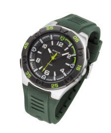 Sinar XD-45-3 analoog tiener horloge 44 mm 100 meter groen/ zwart