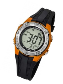 Calypso K5685/7 digitaal tiener horloge 37 mm 100 meter zwart/ oranje