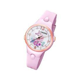 Calypso K5783/2 analoog unicorn horloge 34 mm 100 meter roze/ rosé