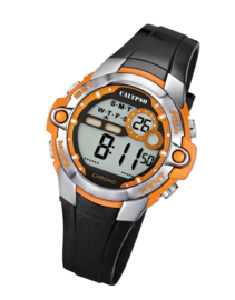 Calypso K5617/4  digitaal tiener horloge 37 mm 100 meter zwart/ oranje