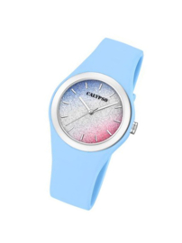 Calypso K5754/4 analoog tiener horloge 34 mm 50 meter blauw