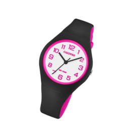 Calypso K5777/8 analoog tiener horloge 34 mm 100 meter zwart/ roze