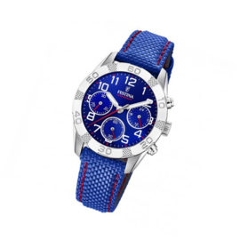 Festina F20346/2 chronograaf horloge 36 mm 50 meter blauw