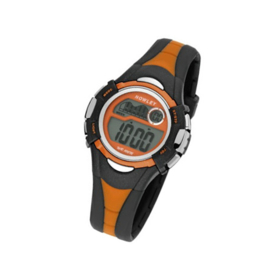Nowley 8-6145-0-3 digitaal tiener horloge 36 mm 100 meter zwart/ oranje
