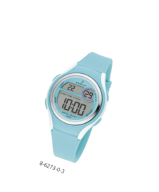 Nowley 8-6273-0-3 digitaal tiener horloge 36 mm 100 meter turquoise/ wit
