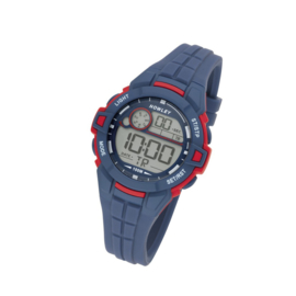 Nowley 8-6285-0-2 digitaal tiener horloge 39 mm 100 meter blauw/ rood