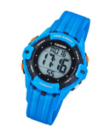 Calypso K5740/2 digitaal tiener horloge 38 mm 100 meter blauw/ zwart