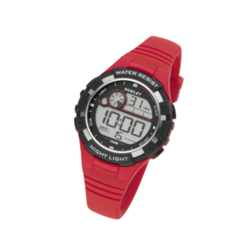 Nowley 8-6241-0-1 digitaal tiener horloge 38 mm 100 meter rood/ zwart