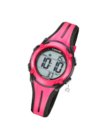 Calypso K5682/9 digitaal tiener horloge 35 mm 100 meter roze/ zwart