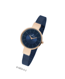Nowley 8-5850-0-2 analoog tiener horloge 32 mm 30 meter blauw/ rosé