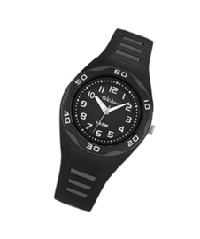 Tekday 653493 analoog tiener horloge 34 mm 100 meter zwart/ grijs