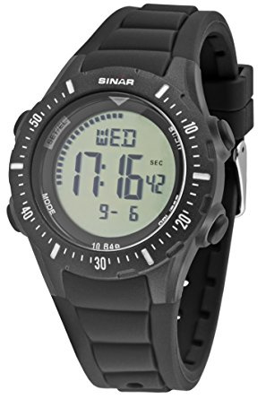 Sinar XR-12-1 digitaal tiener horloge 40 mm 100 meter zwart