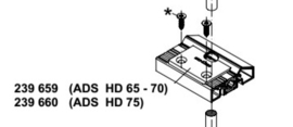 Schuco espagnolet sluitplaat vloer - 239659 / 239660