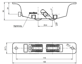 Schuco loopwielen Corons S 150 schuifdeur - 21516300 / 287096  per 2 st