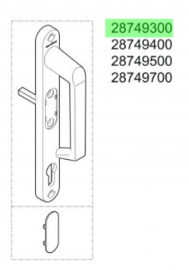 Schuco Corona S150 - binnengreep met cilinderuitsparing - diverse kleuren -  28749300