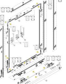 Schuco PSK schuifdeur set  180 kg - LS 277655 / RS 277565