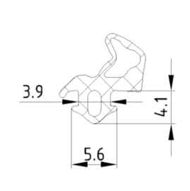 Raamrubber - glaszijde, vast kader  - 22492700 / 98050159