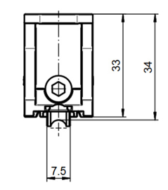 Schuco loopwielen Corons S 150 schuifdeur - 21516300 / 287096  per 2 st