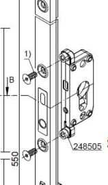 Schuco extra cilinder slot t.b.v. schuifpui vergrendeling - 248505