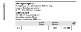 Schuco verlengstuk slot 233133