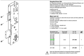 Schuco hoofdslot voor meerpuntslot 34drn - 279388