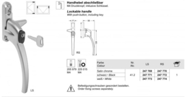 Schuco draaigreep - LS 247769 - RS 247770