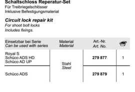 Schuco reparatieset schakelslot -  279877