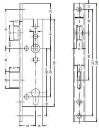 Schuco antipaniek slot - E 34/92 - 241187 279498