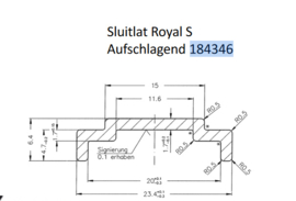 Schuco Avantec - aluminium regelstang  - 184346 - per meter*