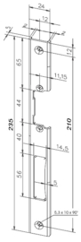 Schuco sluitplaat 235 mm  LS  209763 / RS 209762