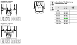 Automatische deurafdichting / zakdorpel - diverse lengtes