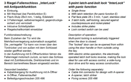 Schuco antipaniek meerpuntslot Interlock E 35/92 - 279669 / 279026 / 279027