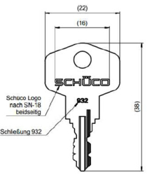 Schuco sleutel 932 / 276961