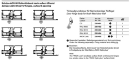 Schuco rollerband scharnier buitendraaiende deur 60 mm - 239401