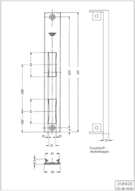 Schuco sluitplaat 221 mm - 208426