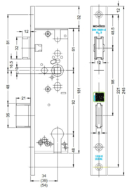 Schuco dag- en nachtslot - slot 241180 / 279496 DRN 34