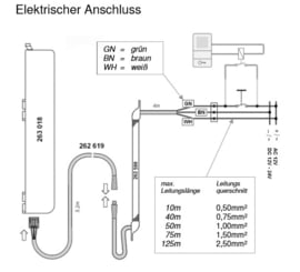 Schuco aansluitkabel tbv elektr. slot - 262619