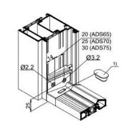 Schuco bevestigingsset onderdorpel ADS 65 - 238440 / 220650