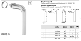 Schuco raamgreep - 234942 - 234027