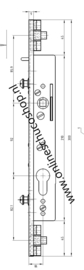 Schuco schuifdeurslot  2 punt vergrendeling - 233131