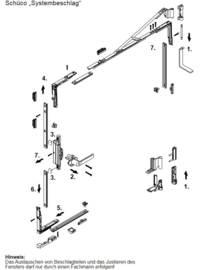 Schuco regelstang VarioTec - per 2 st van 1 meter -  98050016 / 98050015